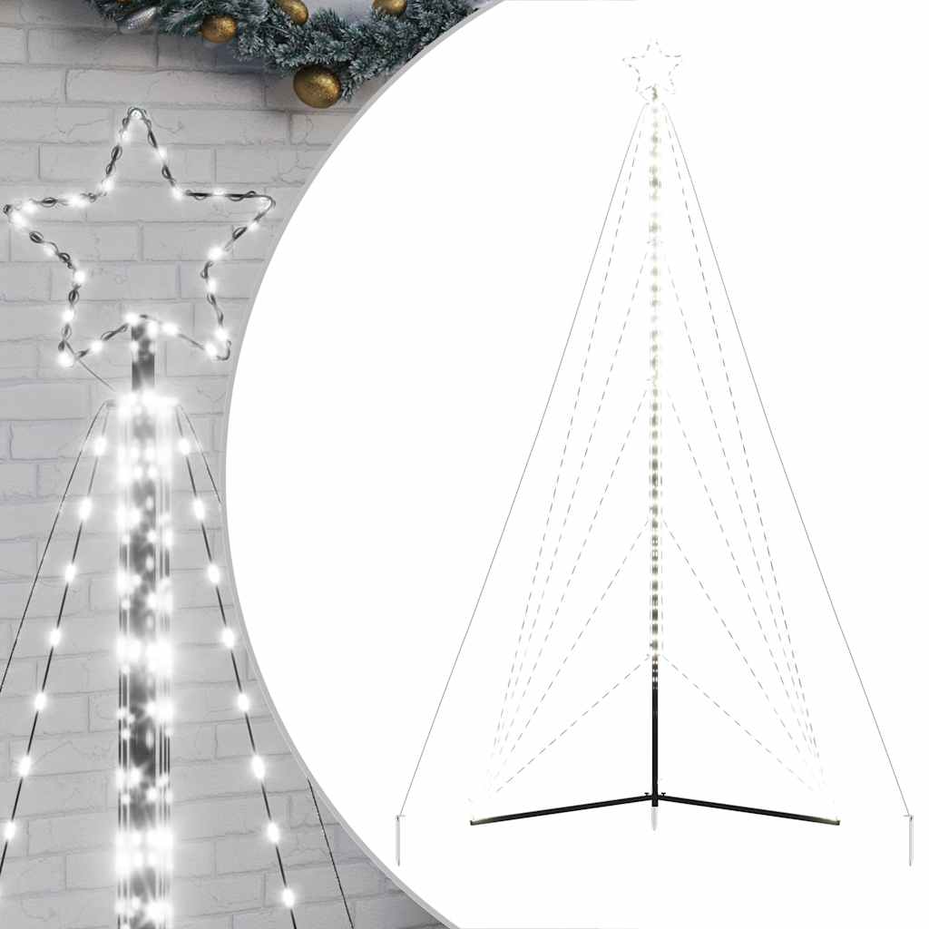 Christmas Tree Light 615 LEDs White 404.5 cm