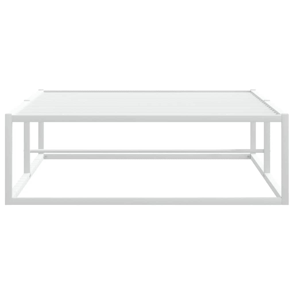 Bed Frame without Mattress White Single Metal