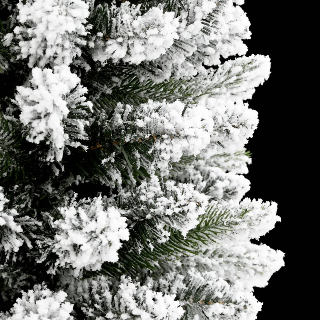 Elegance Artificial Slim Christmas Tree with Flocked Snow