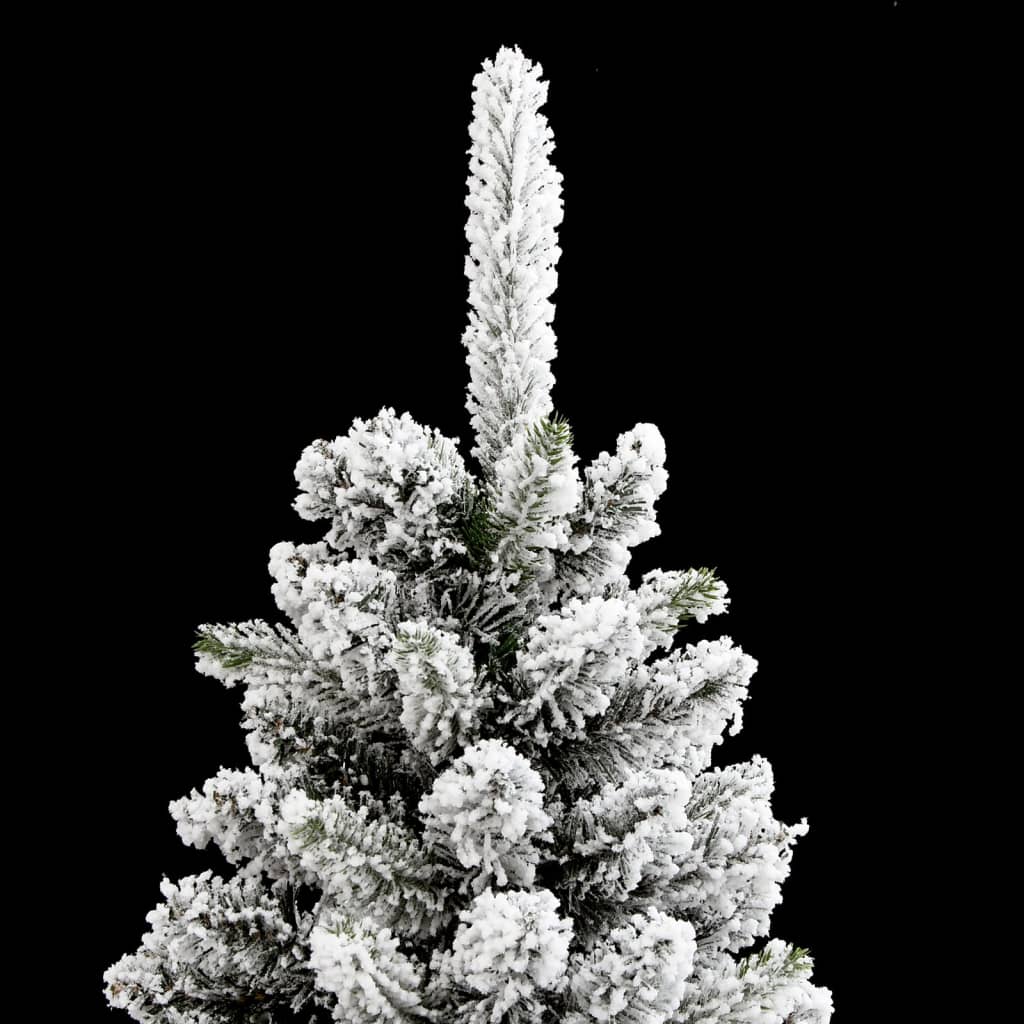 Elegance Artificial Slim Christmas Tree with Flocked Snow