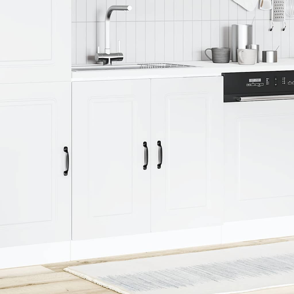 Sink Base Cabinet Kalmar White Engineered Wood