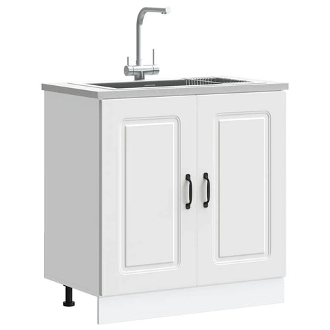 Sink Base Cabinet Kalmar White Engineered Wood