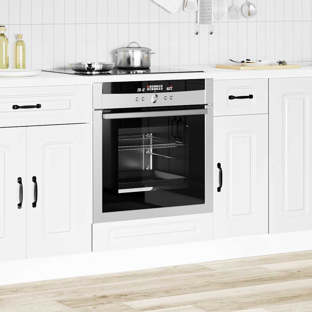 Oven Cabinet Kalmar White Engineered Wood