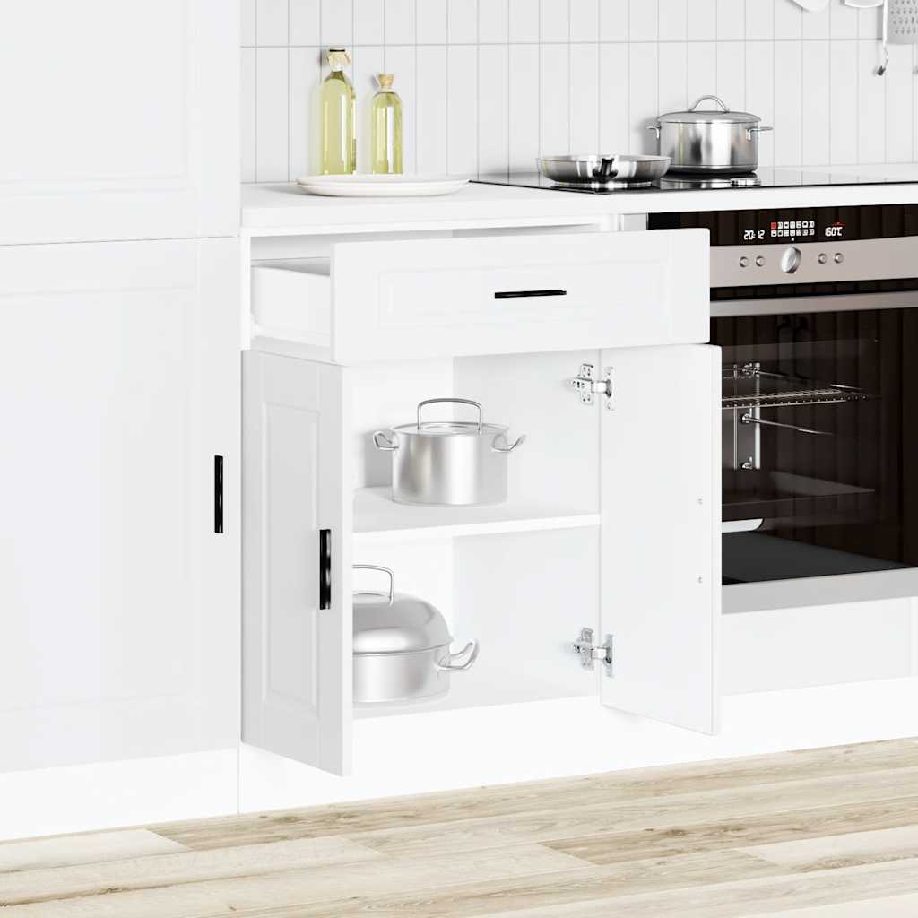 Kitchen Base Cabinet Porto White Engineered Wood - Stylish