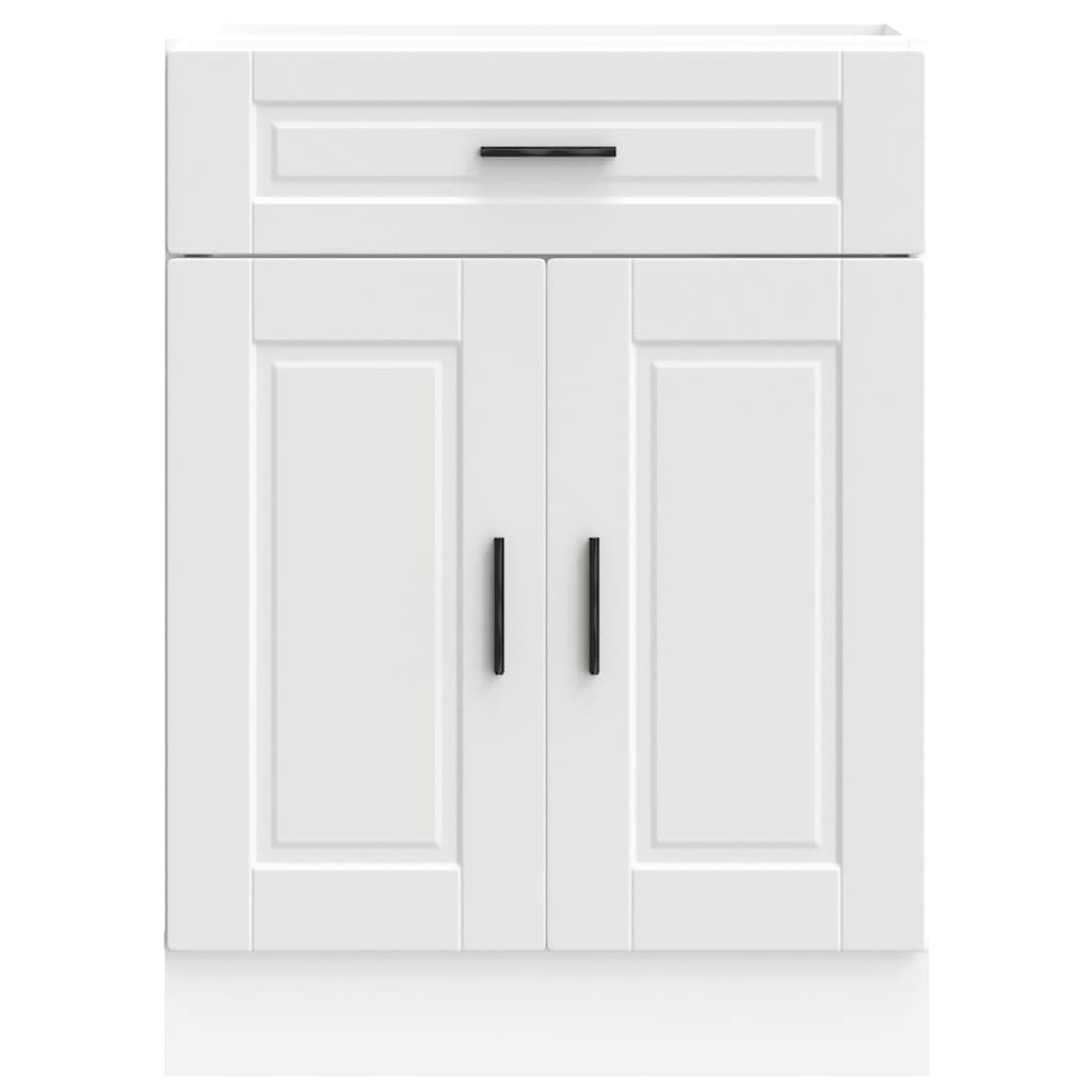 Kitchen Base Cabinet Porto White Engineered Wood - Stylish