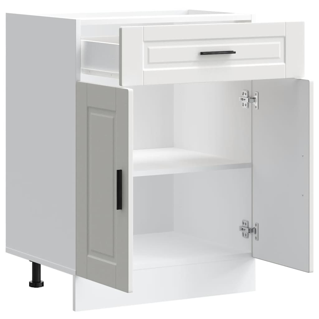 Kitchen Base Cabinet Porto White Engineered Wood - Stylish