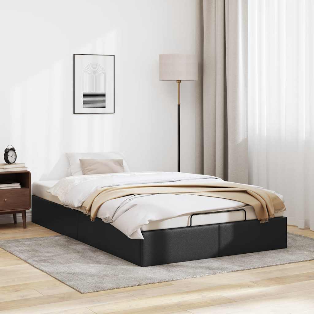 Ottoman Storage Bed Frame without Mattress Black King Single