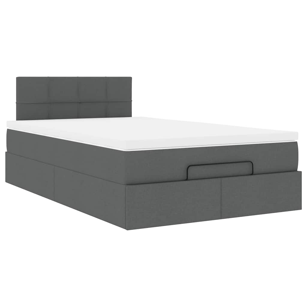 Ottoman Bed with Mattress King Single Fabric