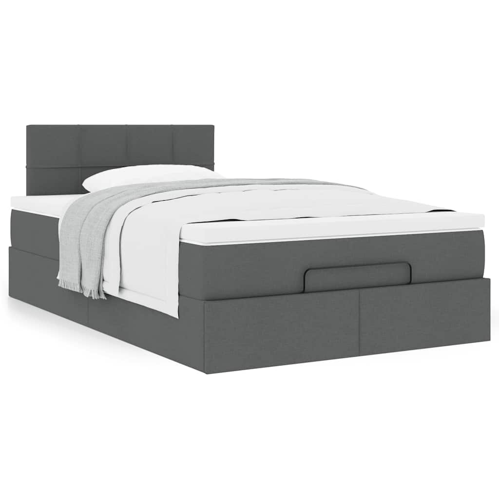 Ottoman Bed with Mattress King Single Fabric