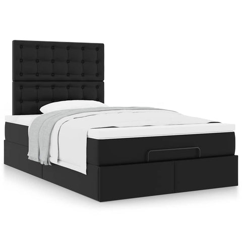 Ottoman Bed with Mattress Black - King Single