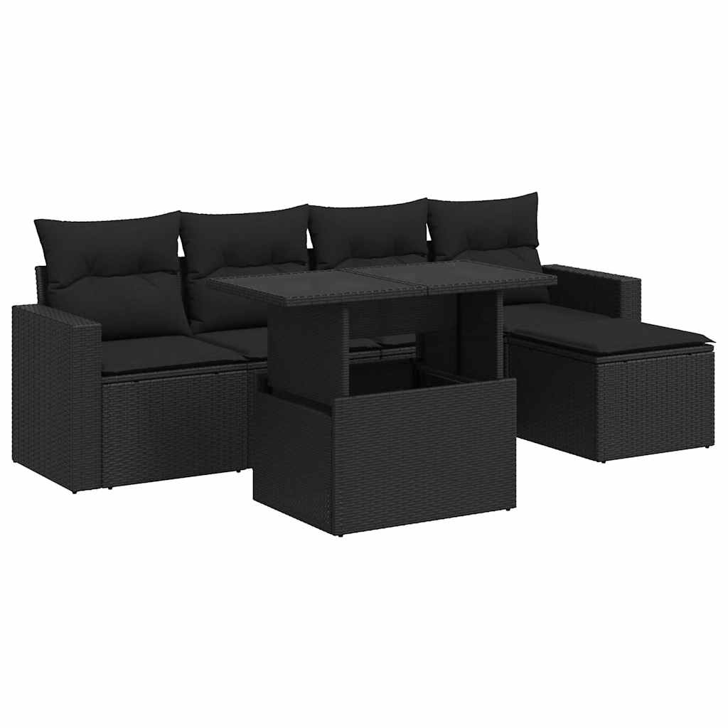 garden-sofa-set-with-cushions-6-pcs-black-relax-in-style