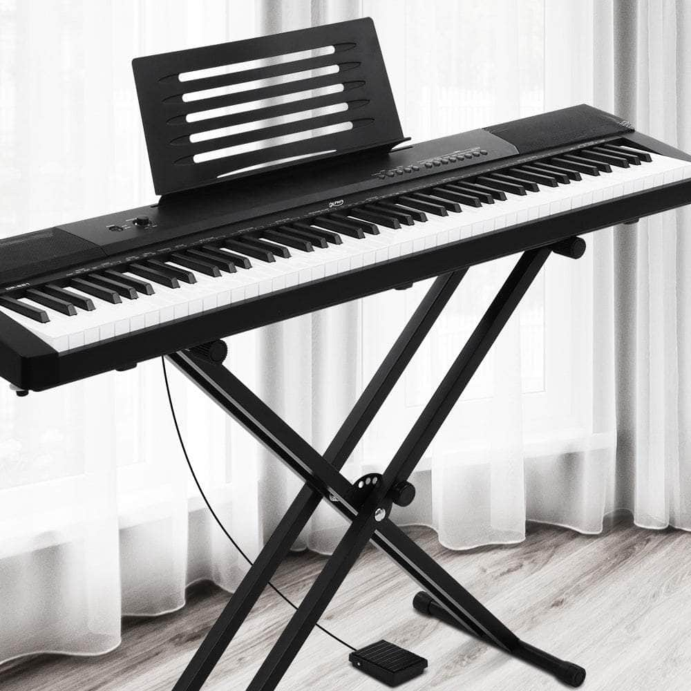 88-Key Digital Piano Keyboard - Electric with Stand & Sustain Pedal