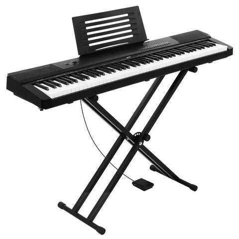 88-Key Digital Piano Keyboard - Electric with Stand & Sustain Pedal