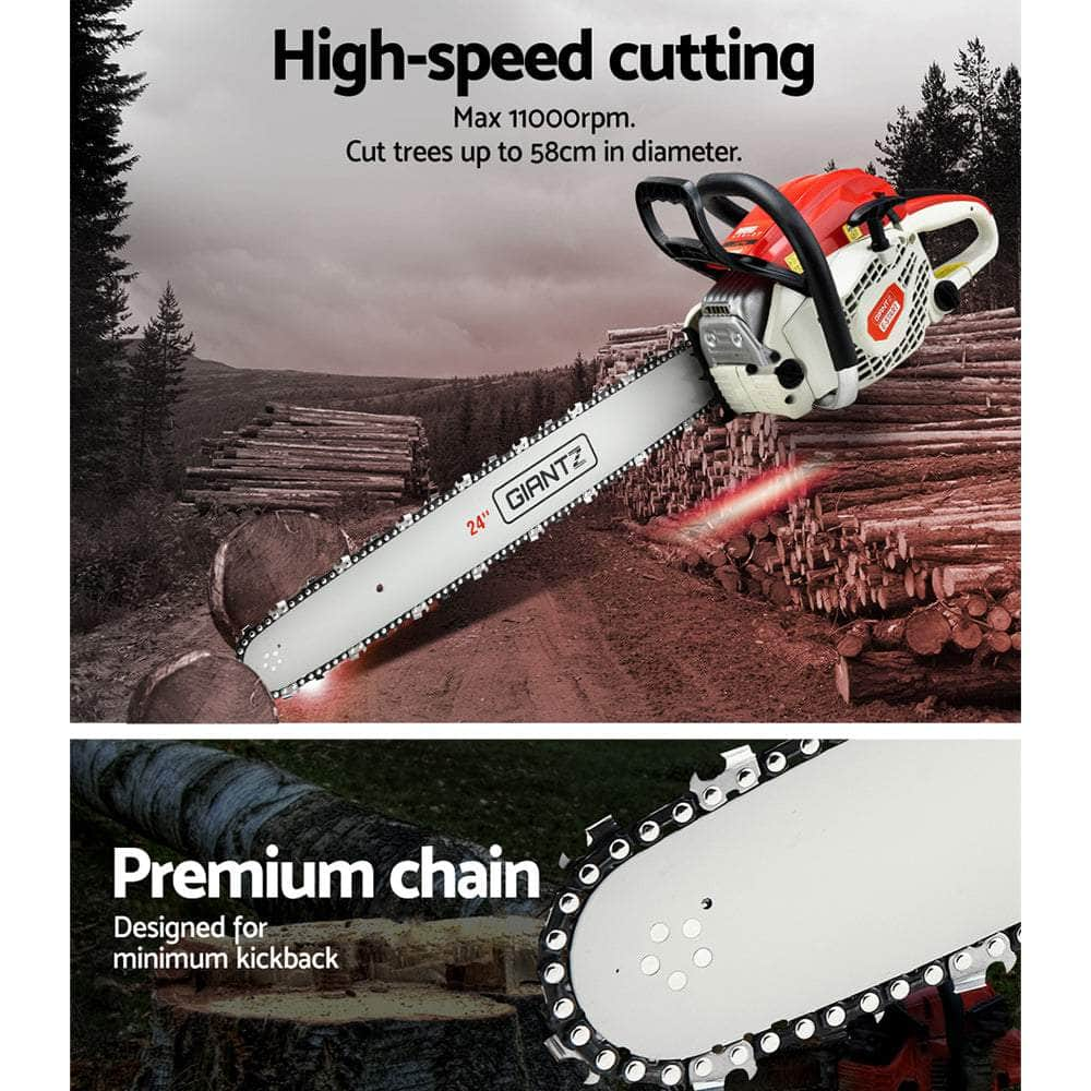 88Cc 24" Bar E-Start Pruning Chainsaw, Commercial Grade