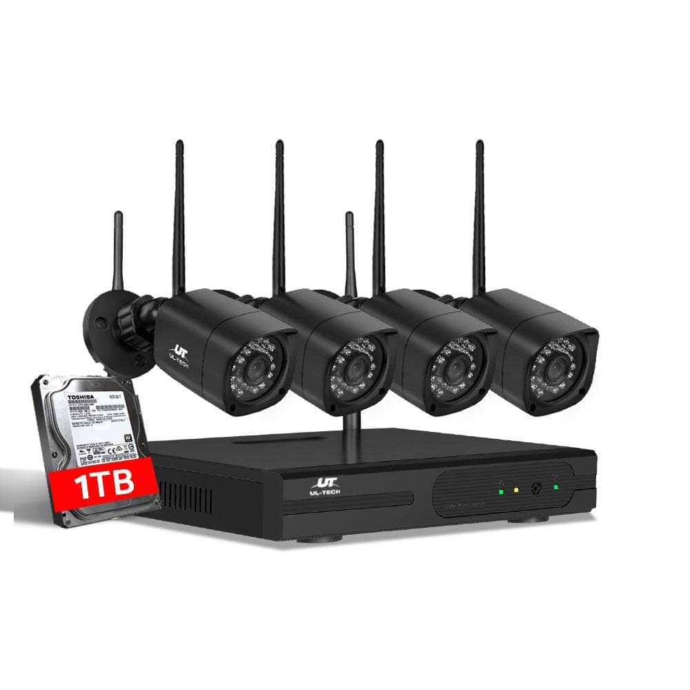 8CH UL-tech 4 Square Wireless Security Cameras Kit 1TB