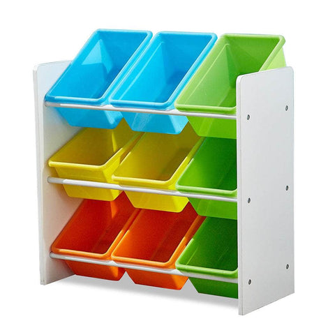 9 Bins Kids Toy Box Bookshelf