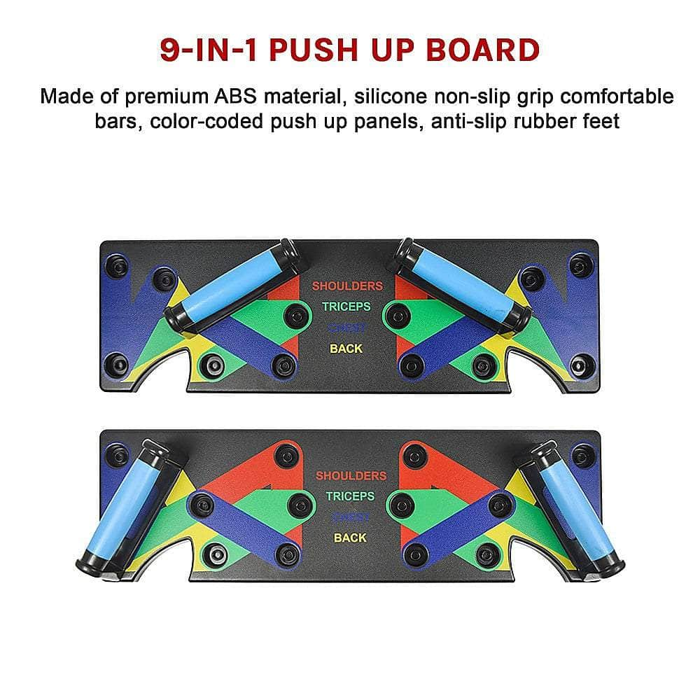 9-in-1 Push Up Board with Yoga Bands Fitness Stand