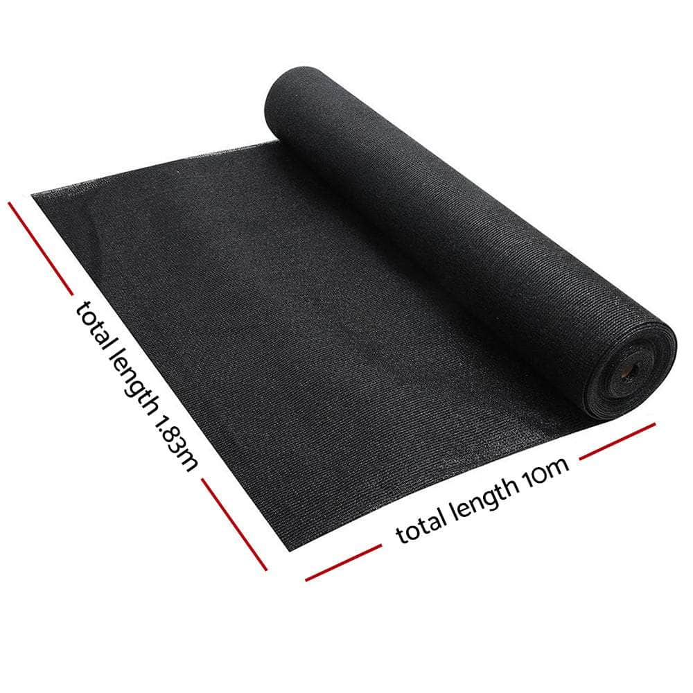 90% Shade Cloth 1.83X10M Shadecloth Sail Heavy Duty Black