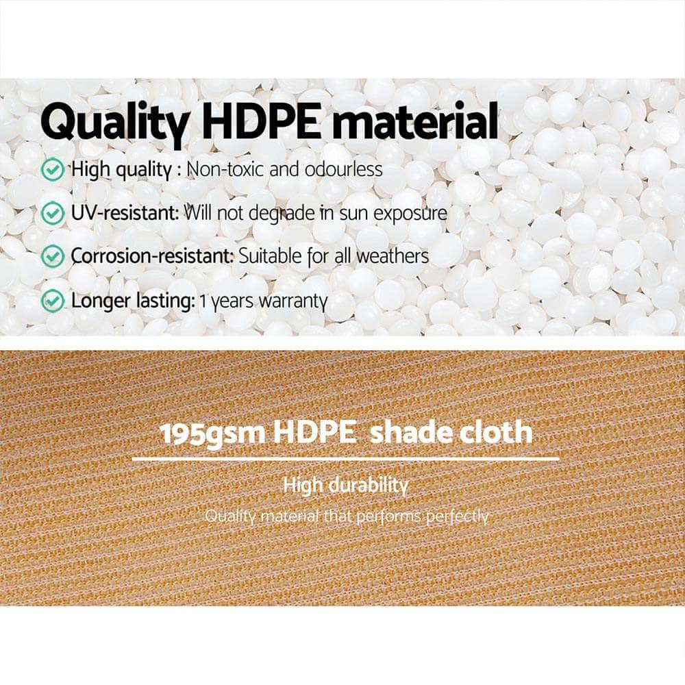 90% Shade Cloth 1.83X20M Shadecloth Sail Heavy Duty Beige