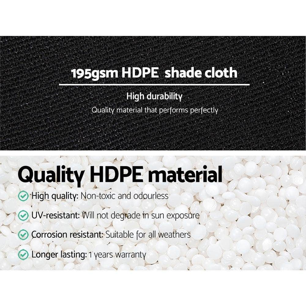 90% Shade Cloth 1.83X30M Shadecloth Sail Heavy Duty Black