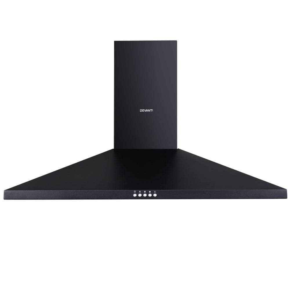 900Mm Range Hood 90Cm Rangehood Black