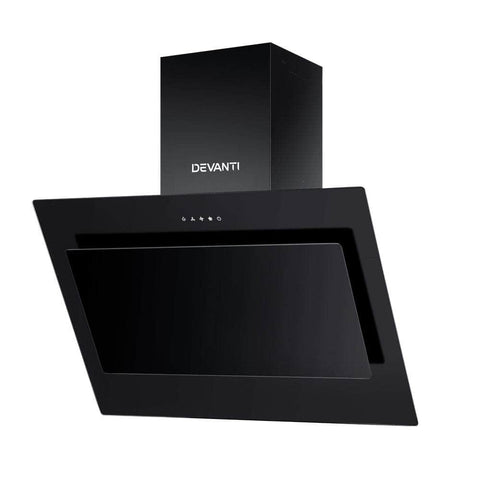 900Mm Range Hood 90Cm Rangehood Glass Black