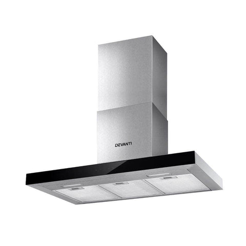 900Mm Range Hood 90Cm Rangehood Glass Stainless Steel