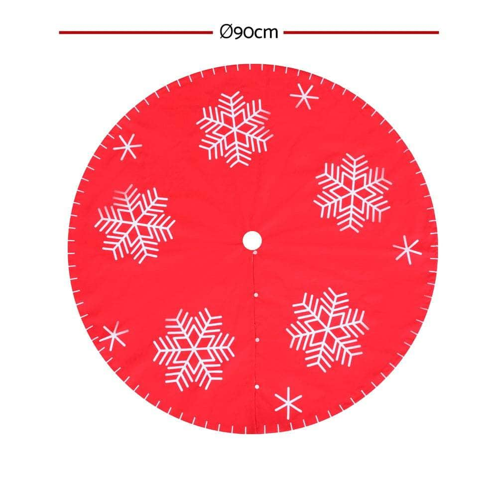 90cm Snowflake Christmas Tree Skirt