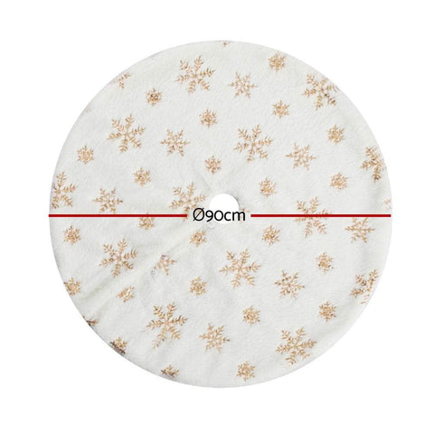 90cm Snowflake Christmas Tree Skirt