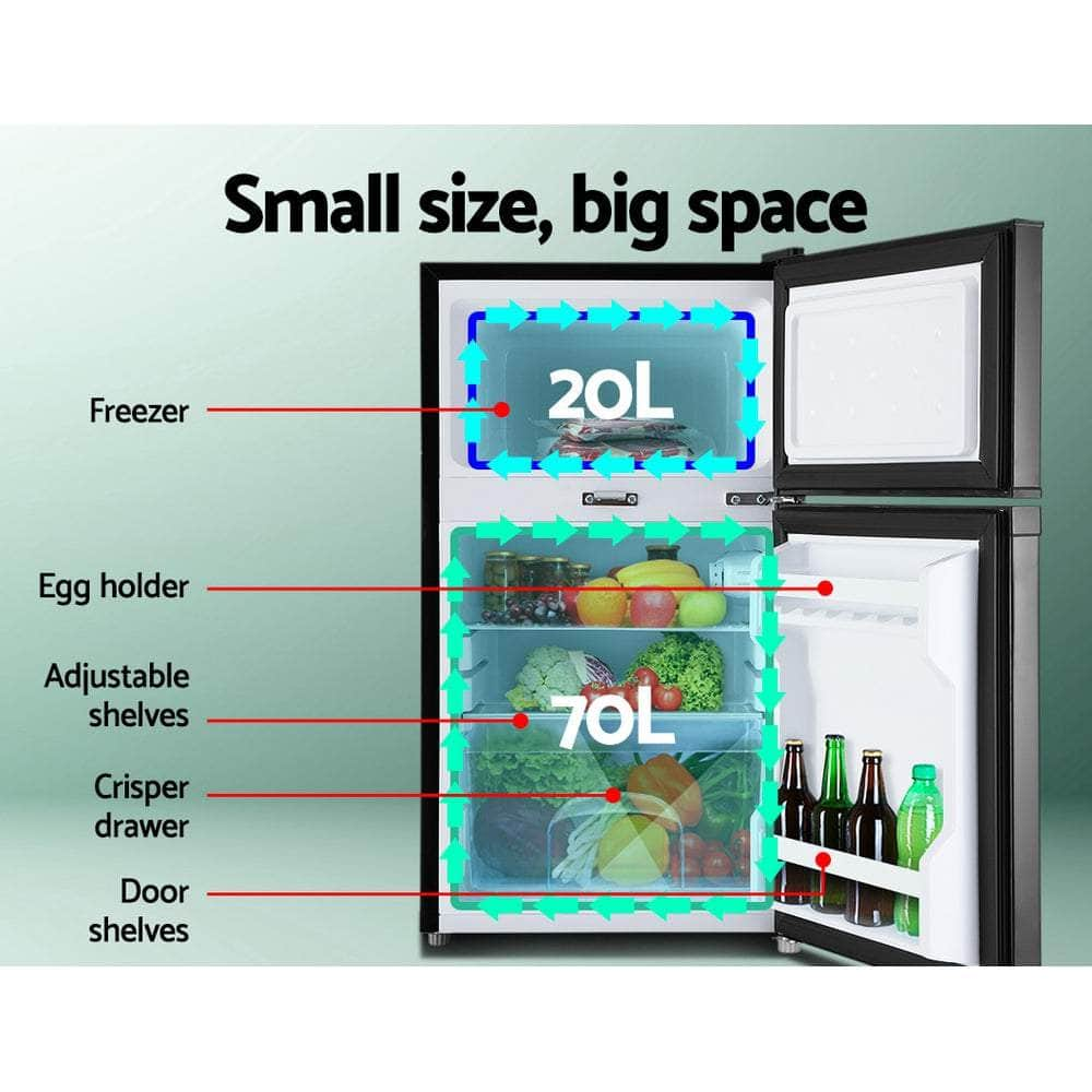 90L Portable Fridge Freezer Bar Upright Camping Caravan