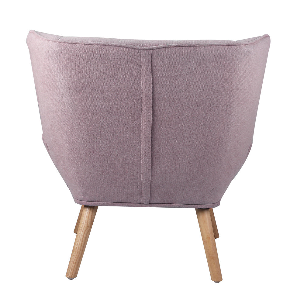 Experience Luxury with the Pink Fabric Upholstered Lounge Chair