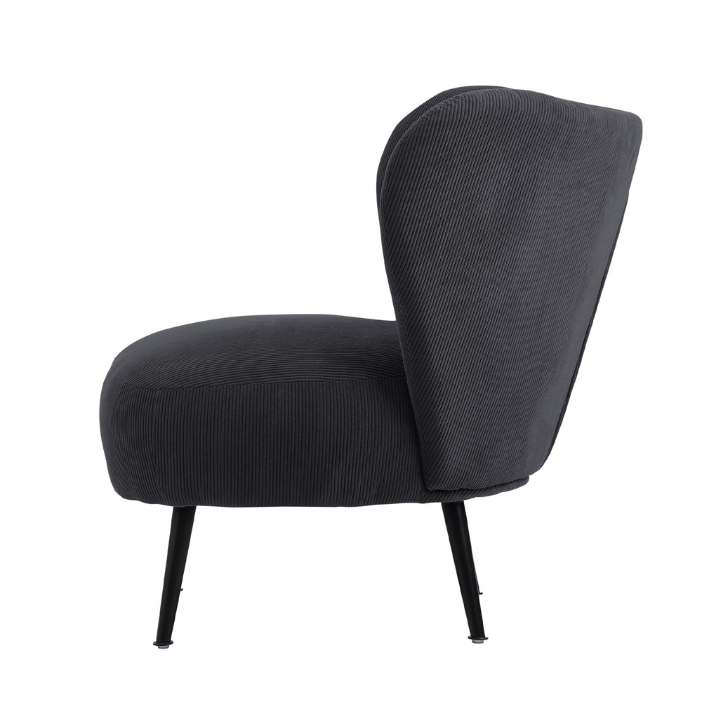 Lounge Chair with Lumbar Pillow Wingback Boucle/Velvet