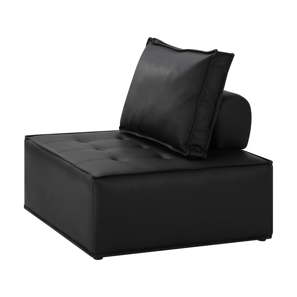 Pu Leather Sofa Couch Black