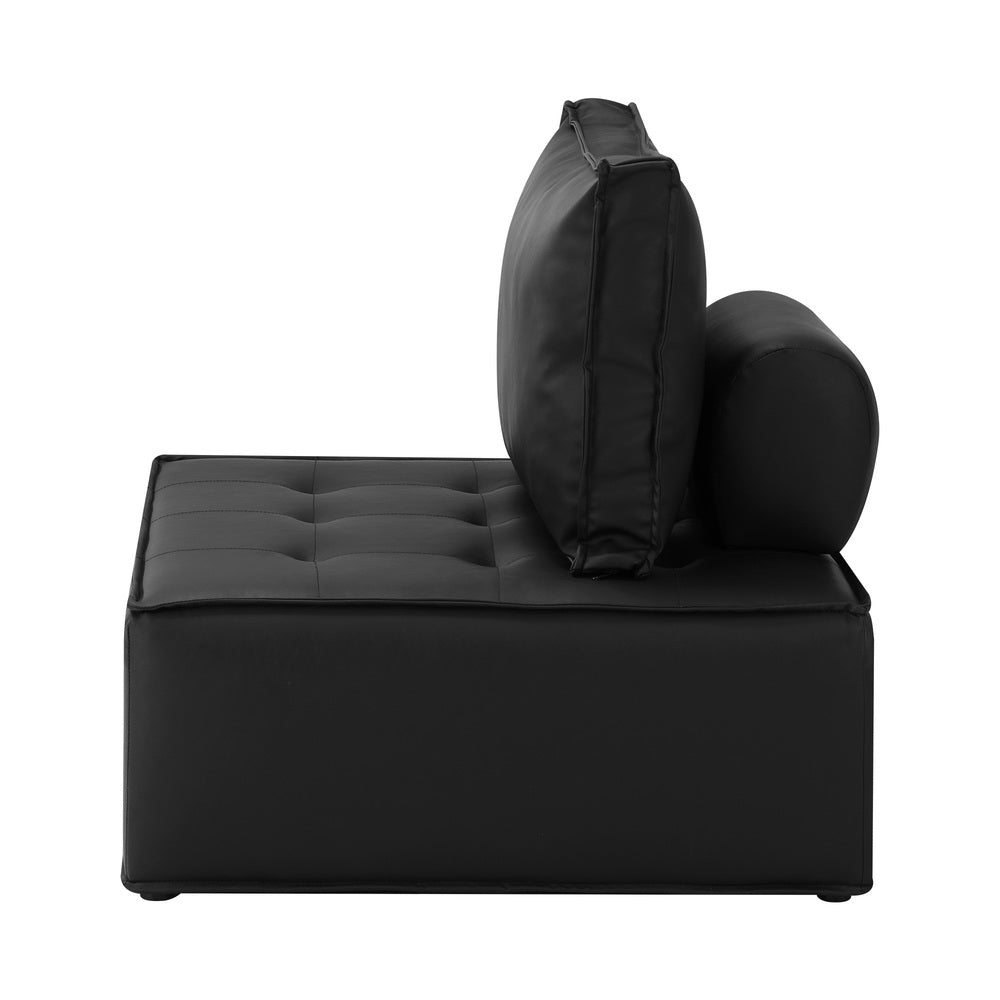 Pu Leather Sofa Couch Black