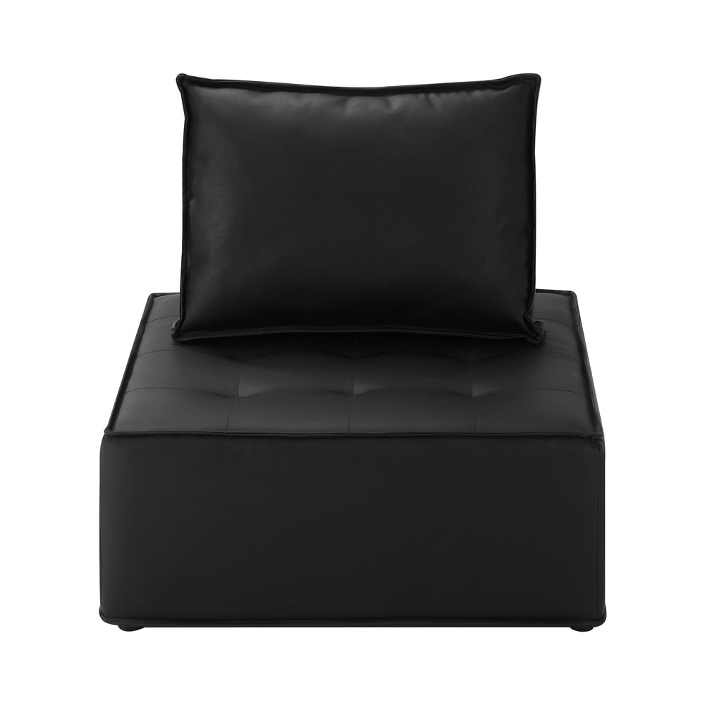 Pu Leather Sofa Couch Black