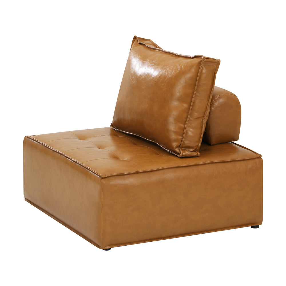 Pu Leather Sofa Couch Brown