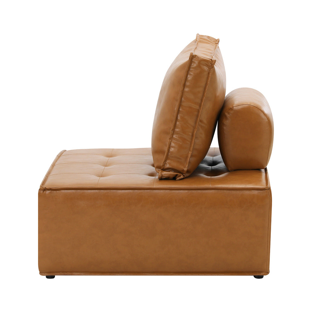 Pu Leather Sofa Couch Brown