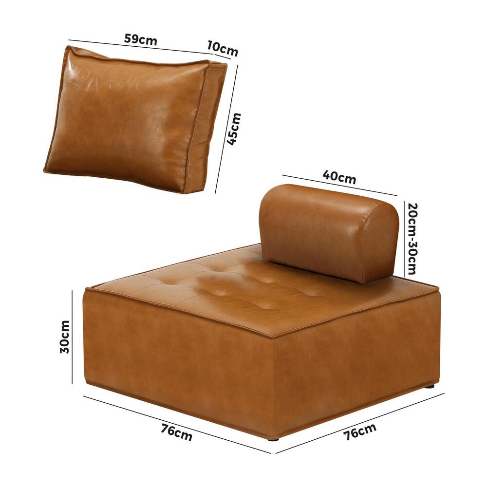 Pu Leather Sofa Couch Brown