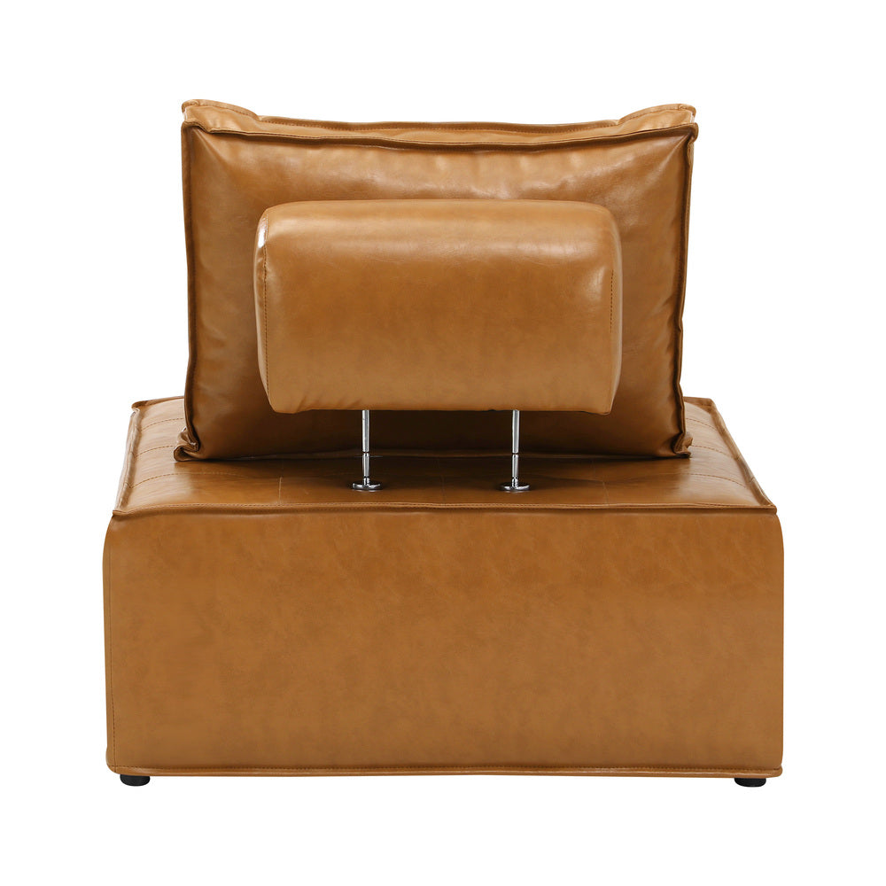 Pu Leather Sofa Couch Brown