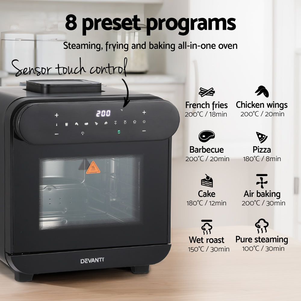 Modern Steam Air Fryer Oven - 15L LCD Touch