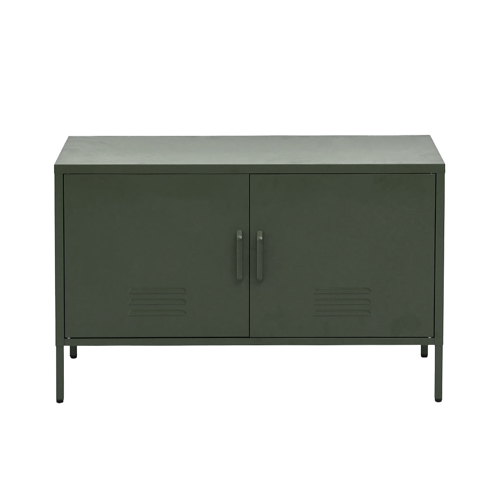 Buffet Sideboard Metal Cabinet - BASE Charcoal/Green/Pink/White