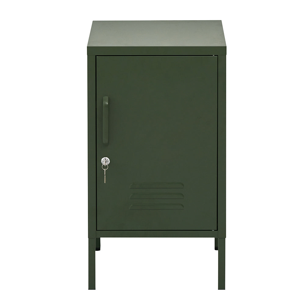 Bedside Table Metal Cabinet - Green