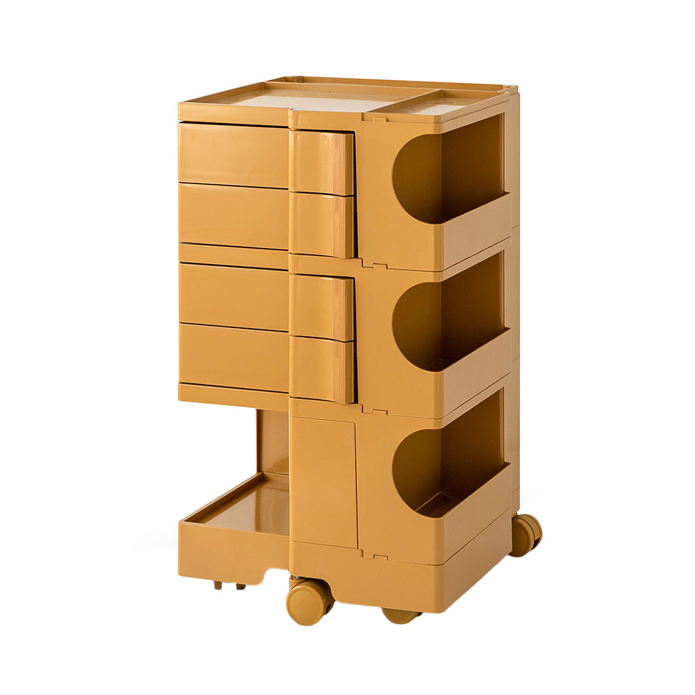 Modern Boby Trolley Mobile Storage Cart Shelf 5 Tier Drawer YE/OR/GR/GY/PK/WH