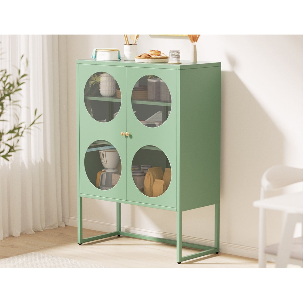 Green Metal Locker Sideboard with Storage