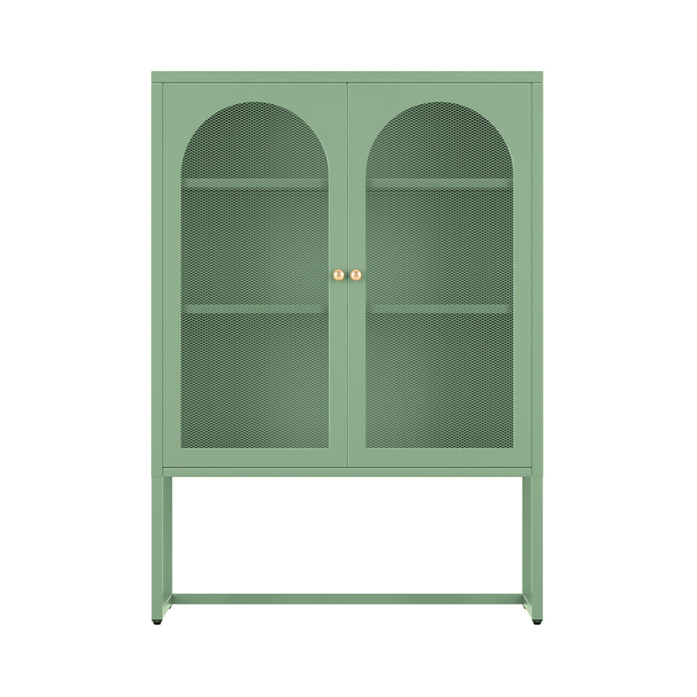 Green Metal Locker Sideboard with Storage