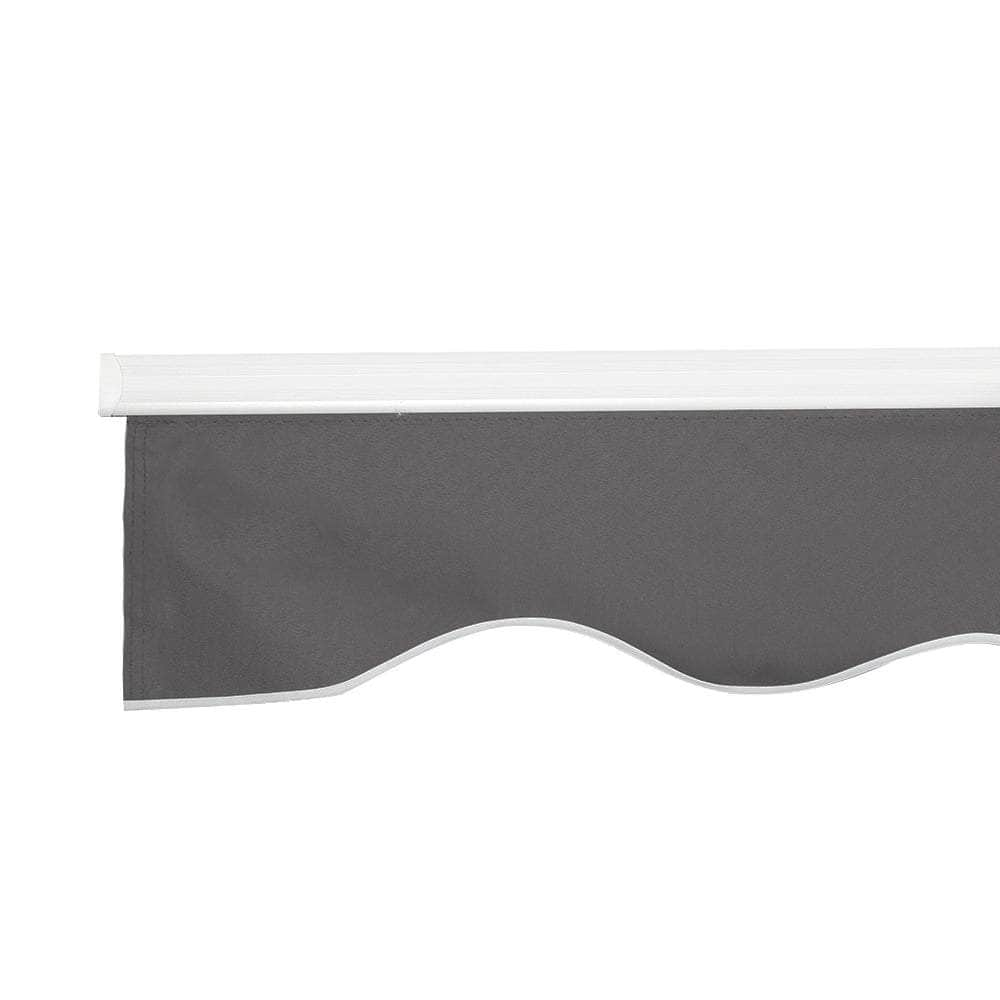 Retractable Folding Arm Awning Manual Sunshade 4Mx2.5M Grey