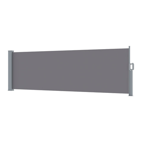 Side Awning Sun Shade Outdoor Blinds Retractable Screen 1X3M Grey