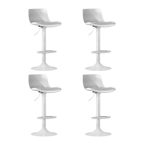 Swivel White Bar Stools - Gas Lift Modern Design