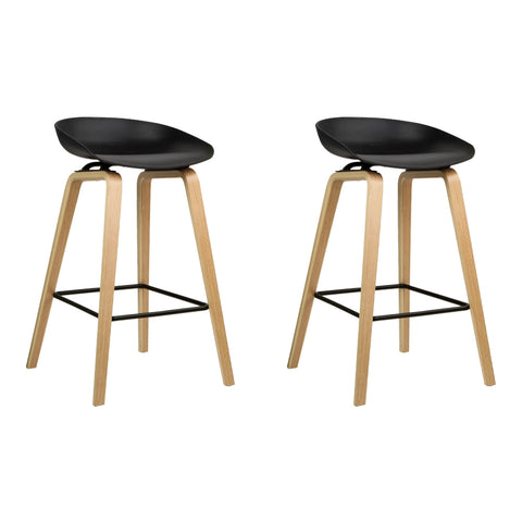 2x Bar Stools Wooden