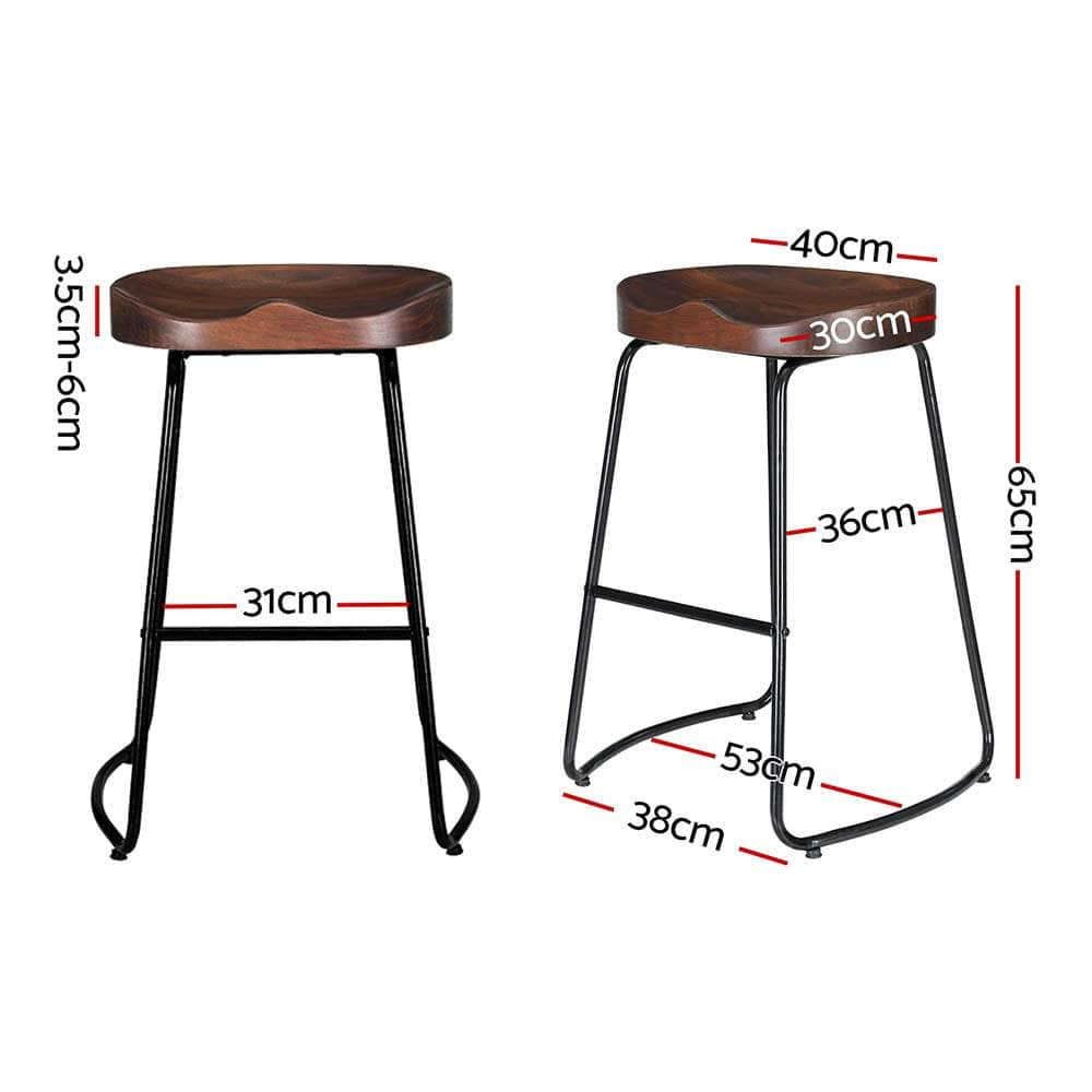 2x Bar Stools Tractor Seat 65cm